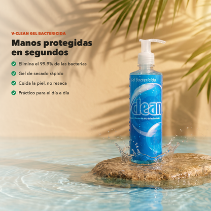 V-Clean Gel Bactericida: elimina el 99.9% de las bacterias