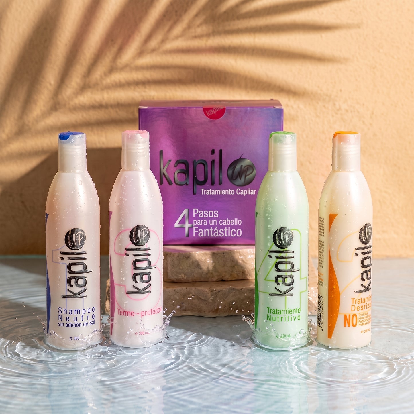 Kit Alaciador KapilUp x4 en agua fresca con luz tropical — LabVittal