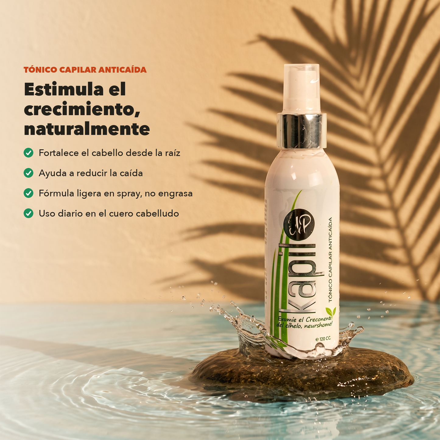 Tónico Capilar Anticaída KapilUp: estimula el crecimiento naturalmente