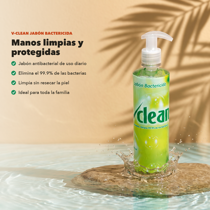 V-Clean Jabón Bactericida: limpia sin resecar, uso familiar