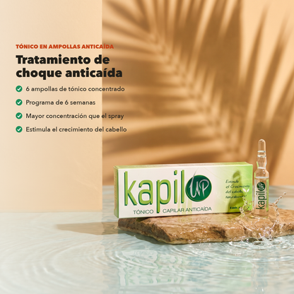 Ampollas Tónico Anticaída KapilUp: tratamiento de choque en 6 semanas