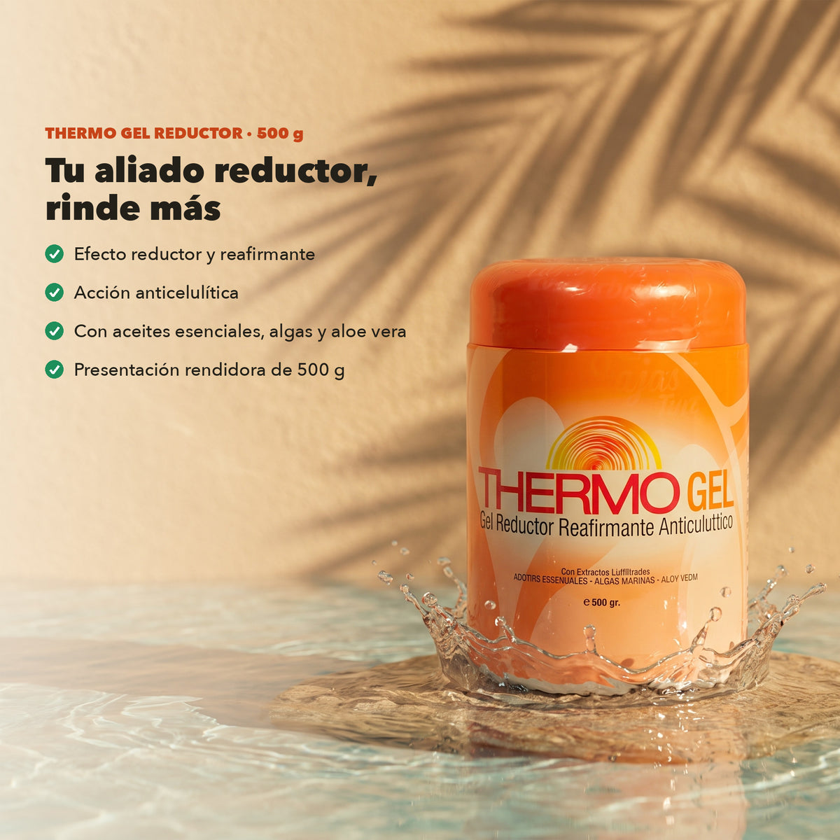 Thermo Gel Reductor 500 g: reductor, reafirmante, rinde más